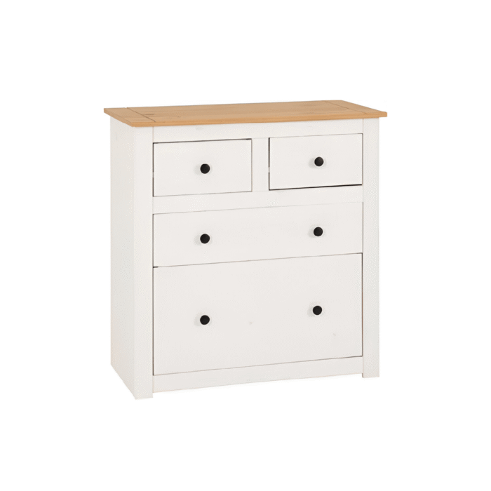 Panama 2+2 Drawer Chest White