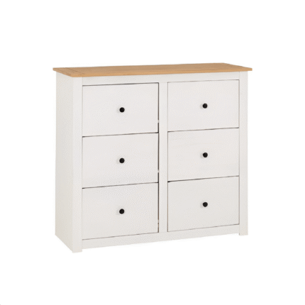 Panama 6 Drawer Chest White