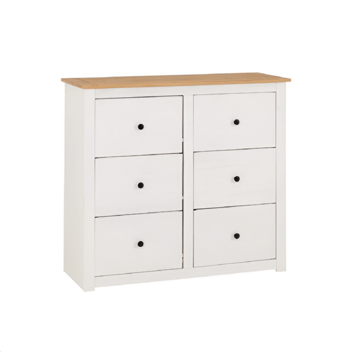 Panama 6 Drawer Chest White