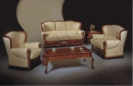 Klassica Classic Italian Leather Sofa Set