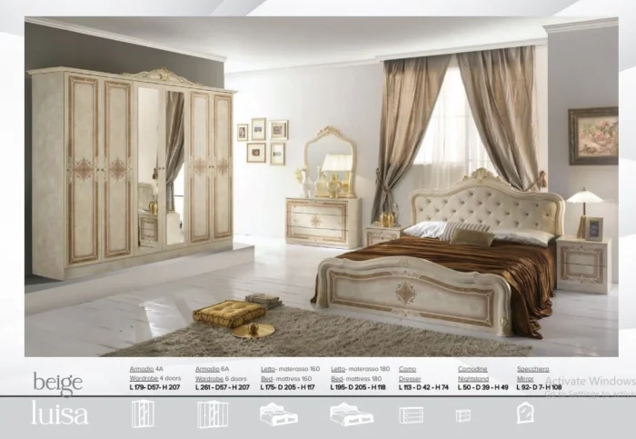 Beige Luisa bedroom set