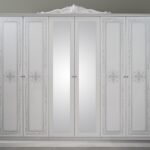 Luisa Italian High Gloss 6 Doors Bedroom Set White-Silver - Image 6