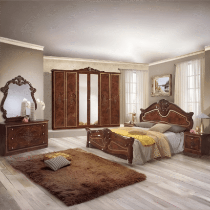 Amalfi Italian Noce/Walnut 4/6 Doors Bedroom Set