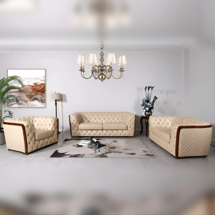 Luxury Chesterfield Design Upholstery Sofa Set