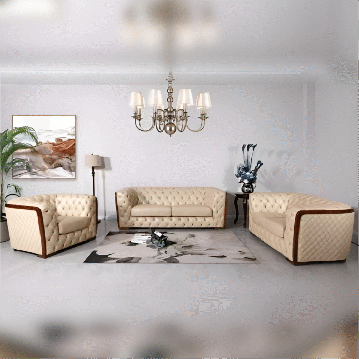 Luxury Chesterfield Design Upholstery Sofa Set