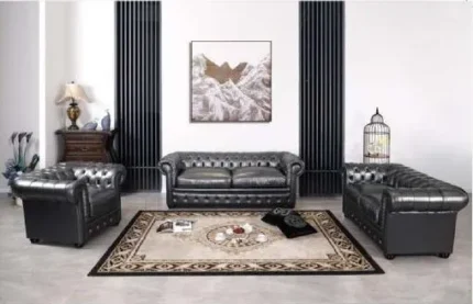 Noble Chesterfield sofa set Bolton leather set Salottini