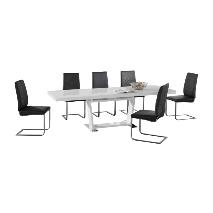 Maxwell PU Stainless Steel Chairs Black, White