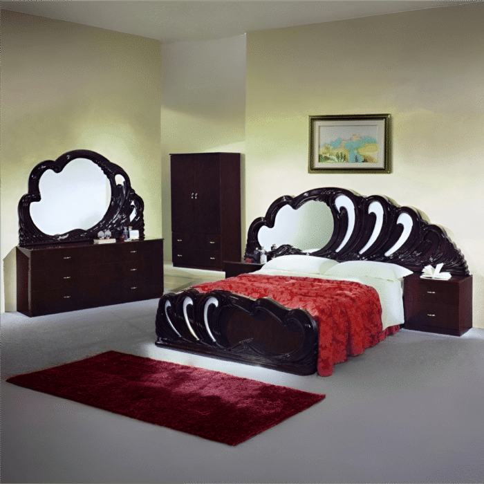 H20 Design Paola Italian High Gloss Complete Bedroom Set