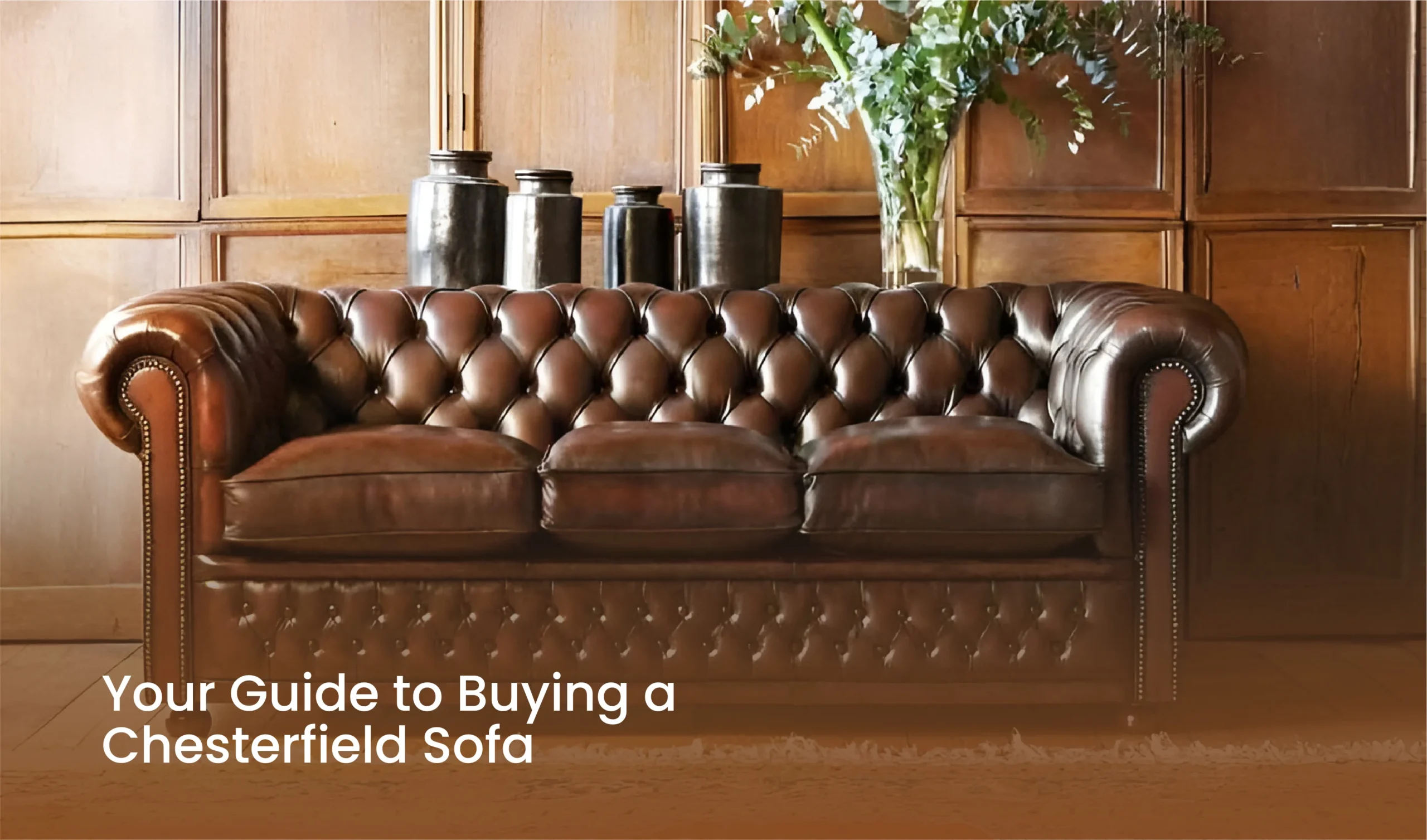 Chesterfield sofa by Cash and Carry Beds