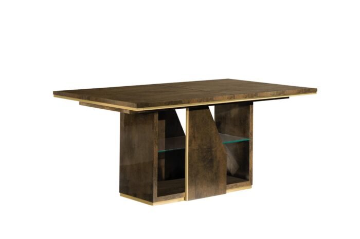 Desiree Italian Extending Dining Table Set in Bronze-Gold From H2O Italia - Image 3