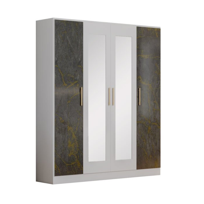 Ben Company Dalia Grey and Gold Bedroom Set - Image 4
