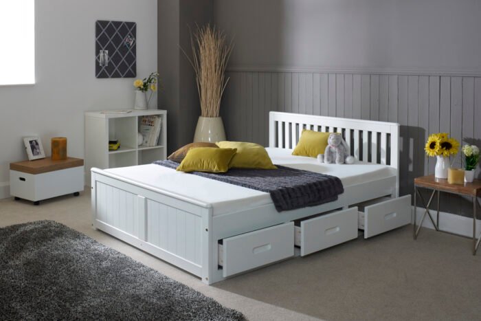 Mission Wooden Kingsize Bed With Six Drawers - Image 4