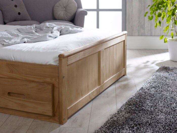 Mission Wooden Kingsize Bed With Six Drawers - Image 7