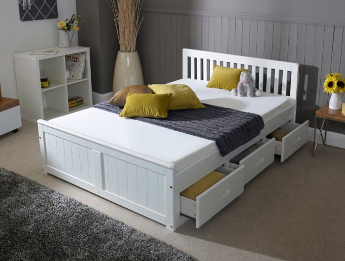 Mission Wooden Kingsize Bed With Six Drawers - Image 2