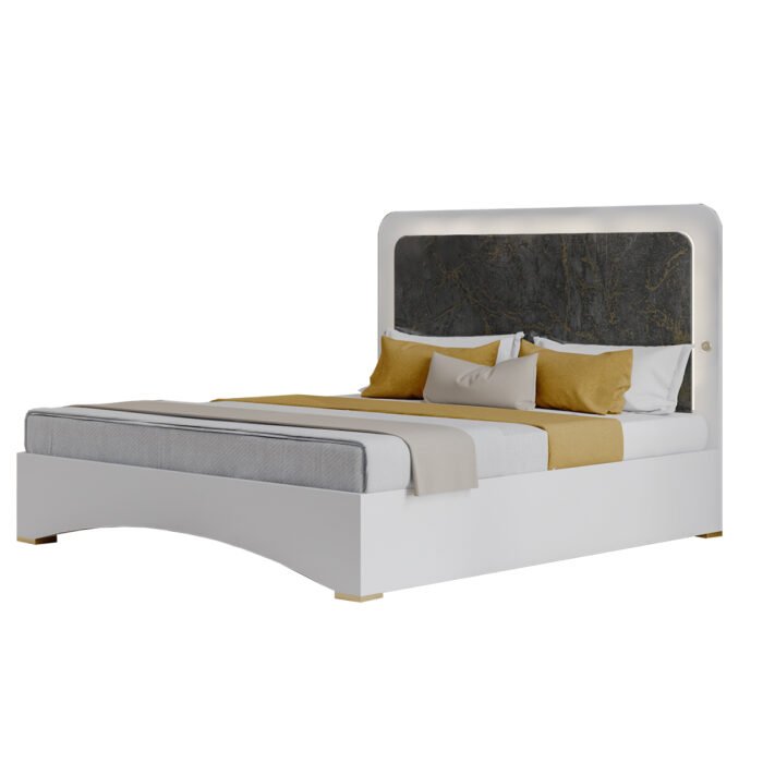 Ben Company Dalia Grey and Gold Bedroom Set - Image 2