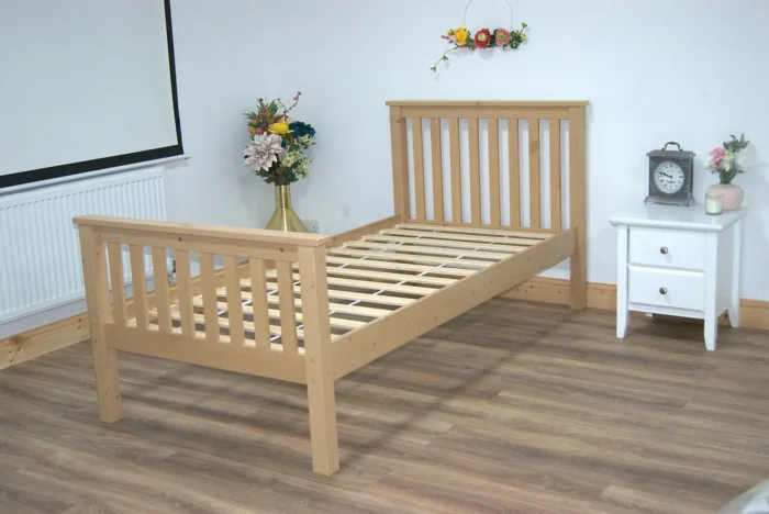 Hampshire Solid Pine High Footend Wooden Frame (All Sizes Available) - Image 2