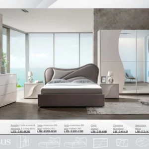 Pegasus Italian Modern Large Sliding Doors Bedroom Set