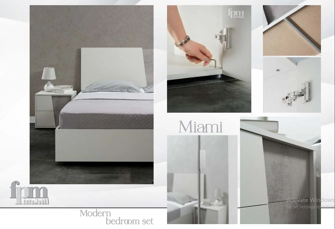 Miami New Modern Design Italian 6 Doors bedroom set - Image 2