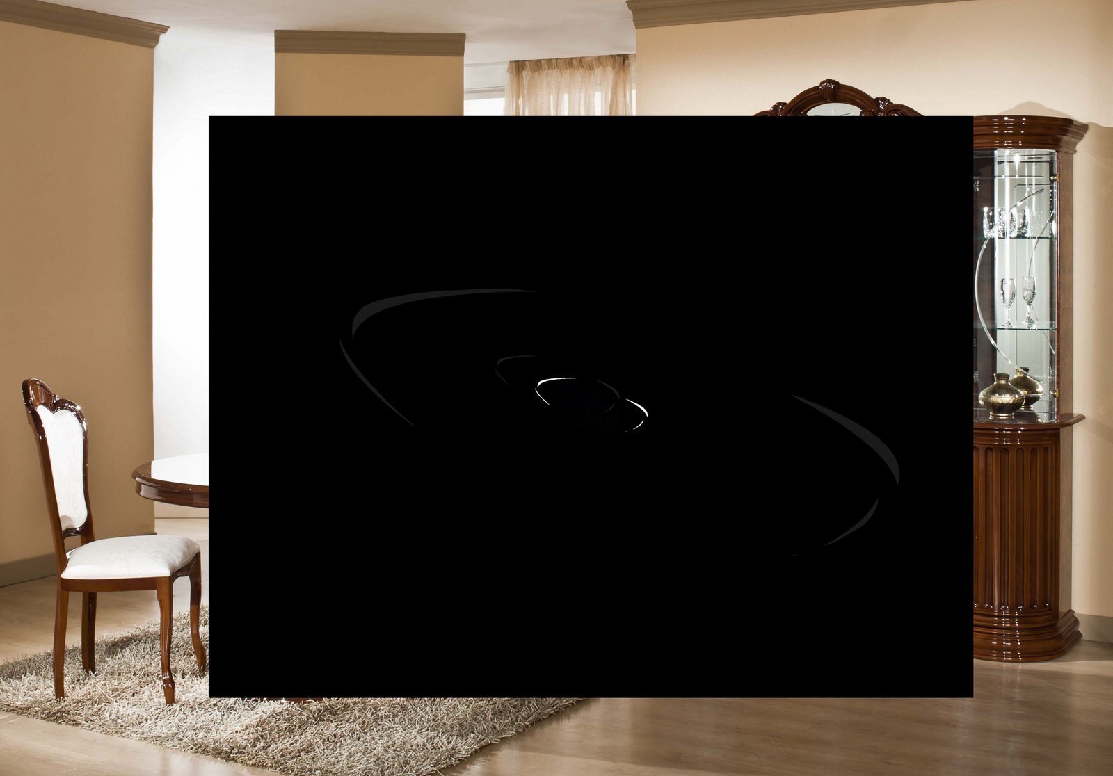 Elizabeth Walnut Radica Italian Round Extending (H2ODesign) Dining Table Only - Image 2