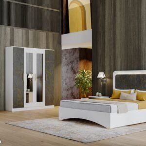 Ben Company Dalia Grey and Gold Bedroom Set