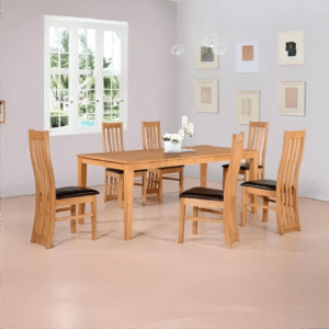 Ainsley Extending Dining Set in Oak Veneer/Brown