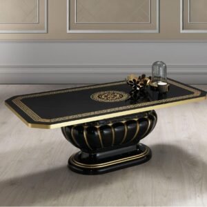 New Versace Design Italian Aurora Coffee Table Black-Gold H2O Design