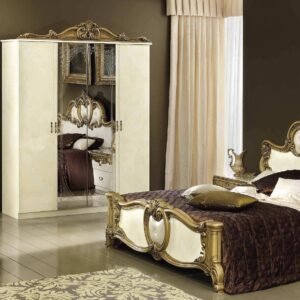 Camel Group Barocco Ivory and Gold Bedroom Set Collection