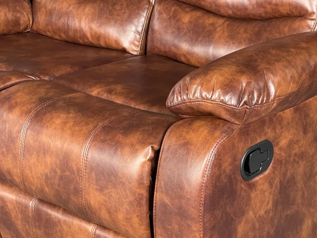 Roma 3+2 Recliner High Quality AIR LEATHER – Brown - Image 8