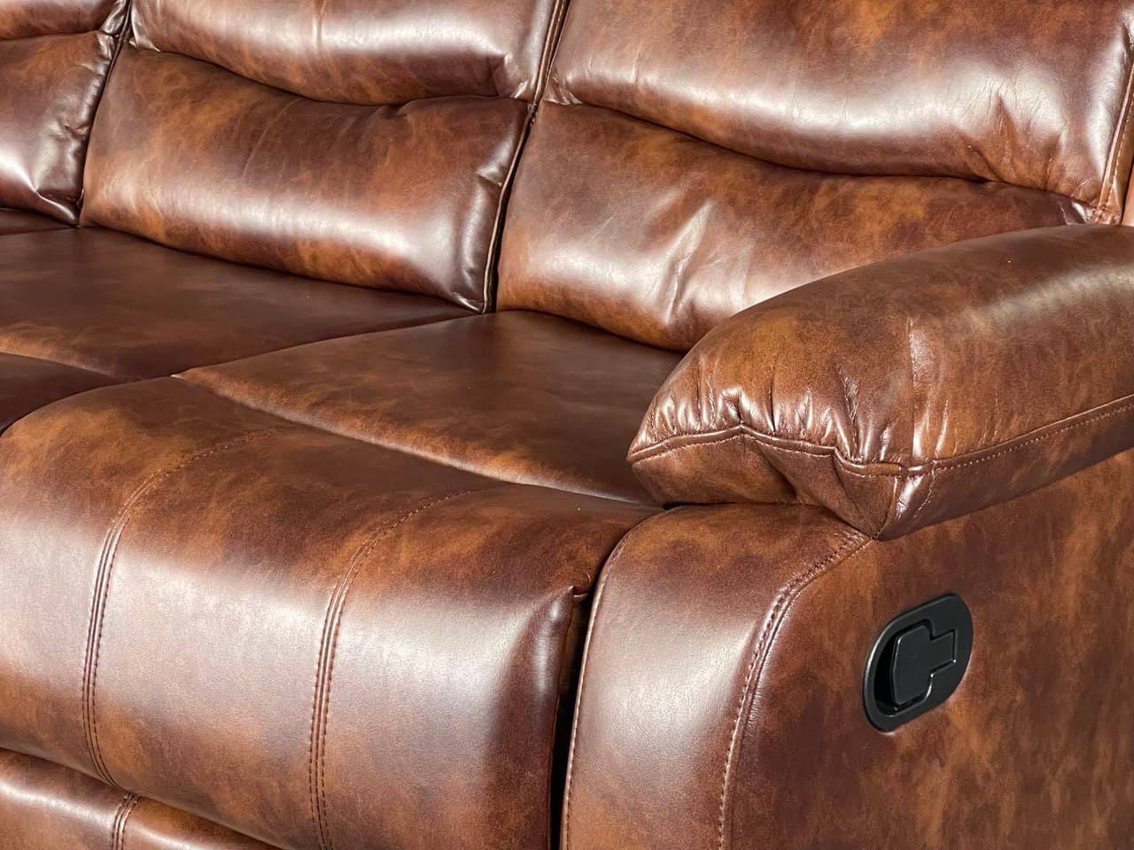 Roma 3+2 Recliner High Quality AIR LEATHER – Brown - Image 11