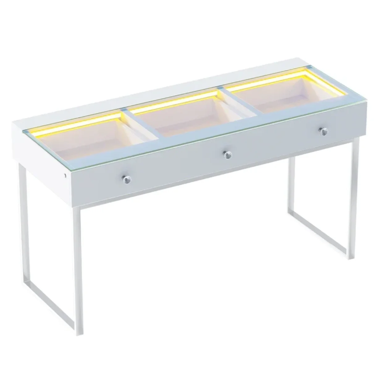 Billie Professional Vanity Desk with 3 Storage Drawers & Built-in LED Lighting - Image 2