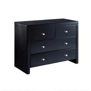 Black Mirrored 2+2 Chest Drawer