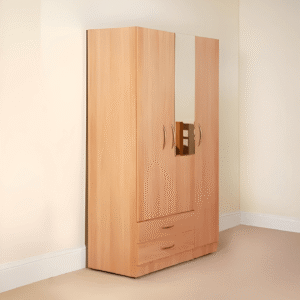 Budget Triple Wardrobe with Mirror Bedroom Set