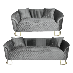 CHELSEA 3+2 FABRIC SOFA SET – GREY