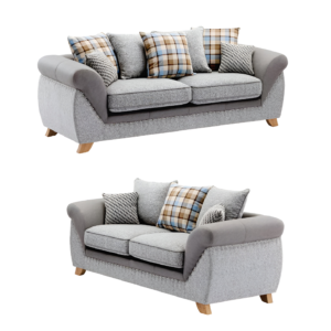 Cambridge 3 + 2 Fabric Sofa Set – Grey
