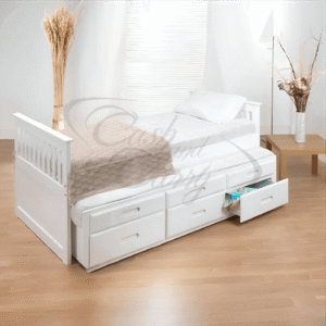Captains Storage Bed White