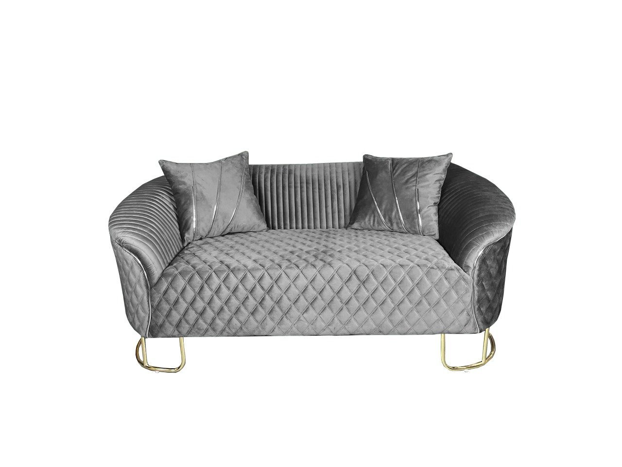 CHELSEA 3+2 FABRIC SOFA SET – GREY - Image 2