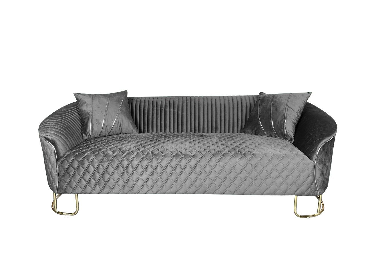 CHELSEA 3+2 FABRIC SOFA SET – GREY - Image 3