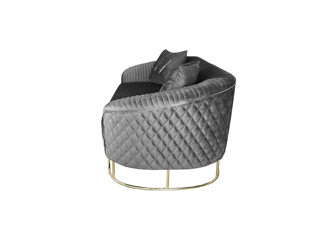 CHELSEA 3+2 FABRIC SOFA SET – GREY - Image 5