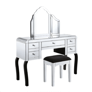 Clear Mirrored Dressing Table Set - MF3019-Set