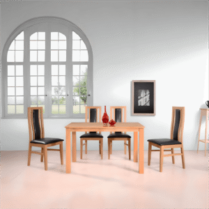 Clifton Oak Wooden Dining Table With 4 Chairs