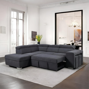 Concord Fabric Corner Sofa Bed with Storage (Left Side)