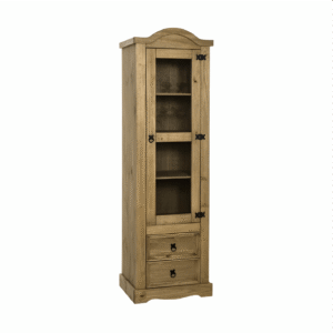 Corona 1 Door 2 Drawer Glass Display Unit