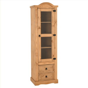 Corona 1 Door 2 Drawer Glass Display Unit
