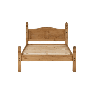 Corona 4'6" Bed Low Foot End Distressed Waxed Pine