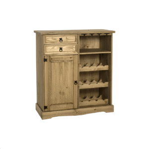 Corona Sideboard/Wine Rack Unit in Distressed Waxed Pine