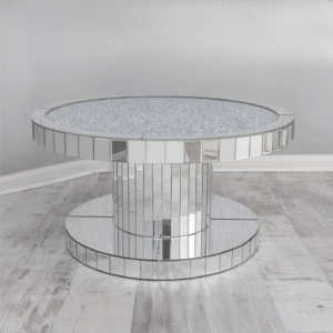 Crushed Glass Round Coffee Table