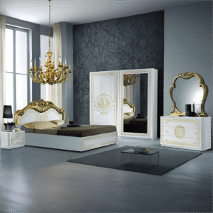 DOLORES STUNNING COMPLET ITALIAN 2 DOORS SLIDING WARDROBE BEDROOM SET