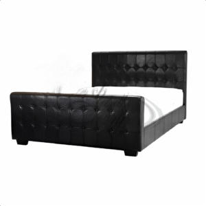 Dakar Button PU Leather Double Bed Frame