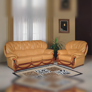 Daniela Leather Classic Sofa Set