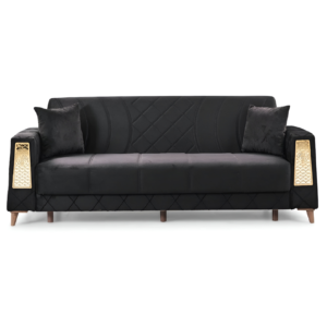 Dream Turkish Sofa Bed Strong Storage Base - Black/Gold